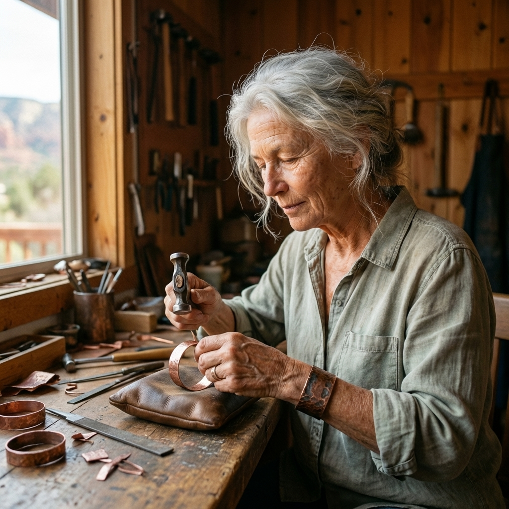 Pulseira de Cobre Rosa's Tide