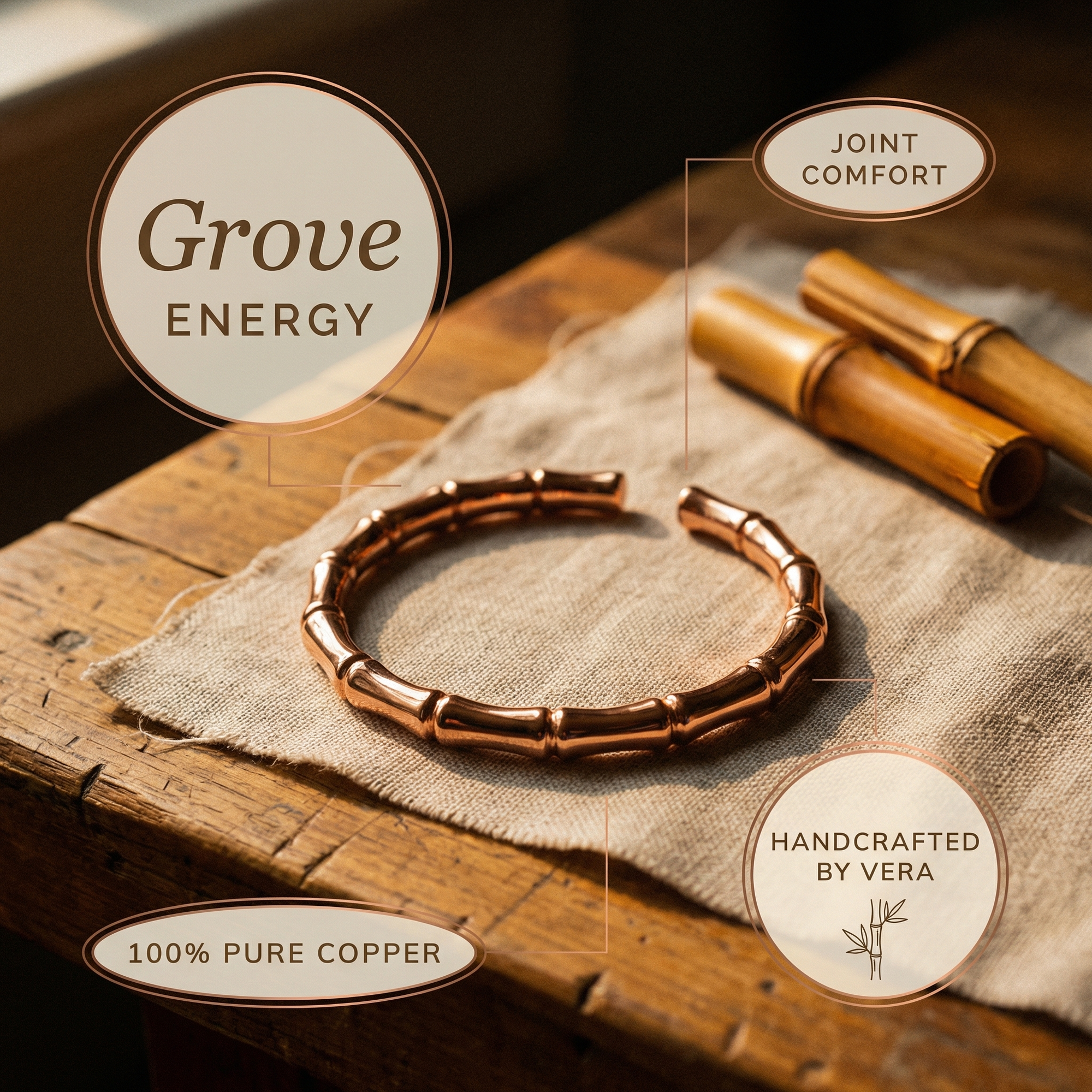 Pulseira de Cobre do Bosque da Rosa