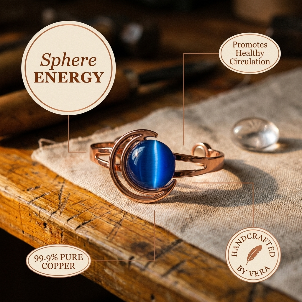 Pulseira de Cobre Rosa's Sphere