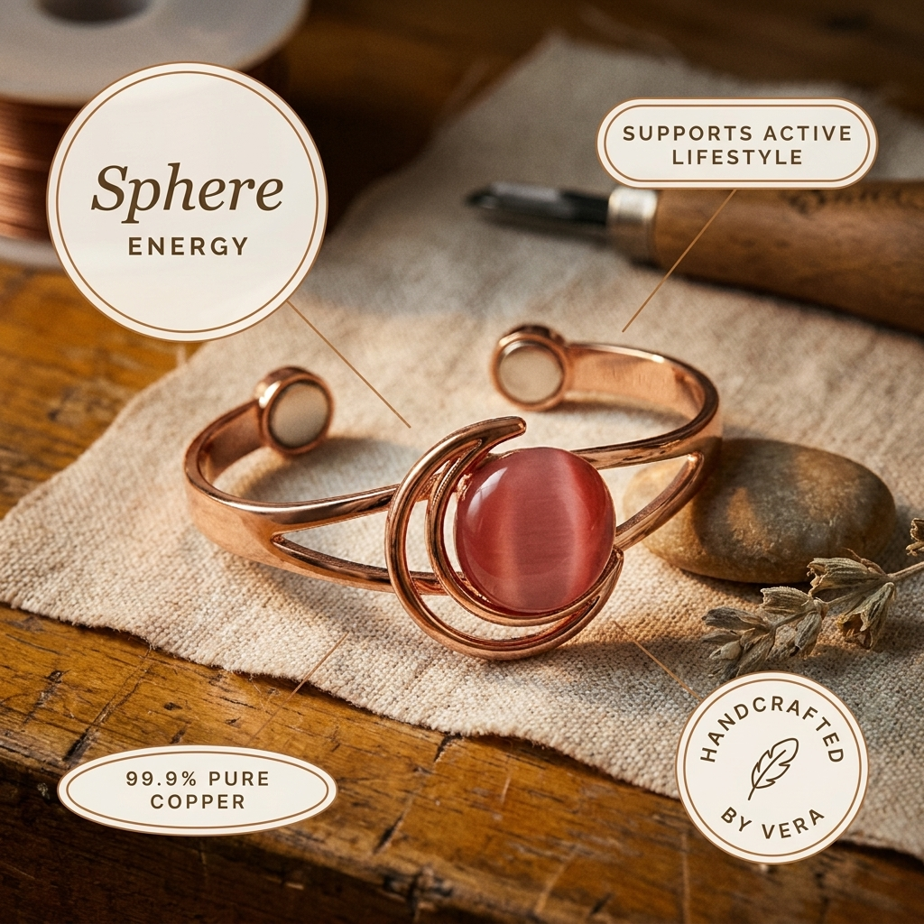Pulseira de Cobre Rosa Rosa