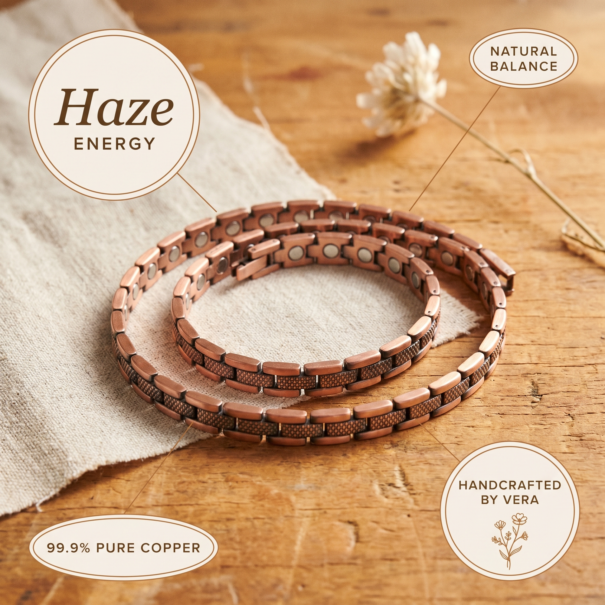 Colar de Cobre Rosa's Haze