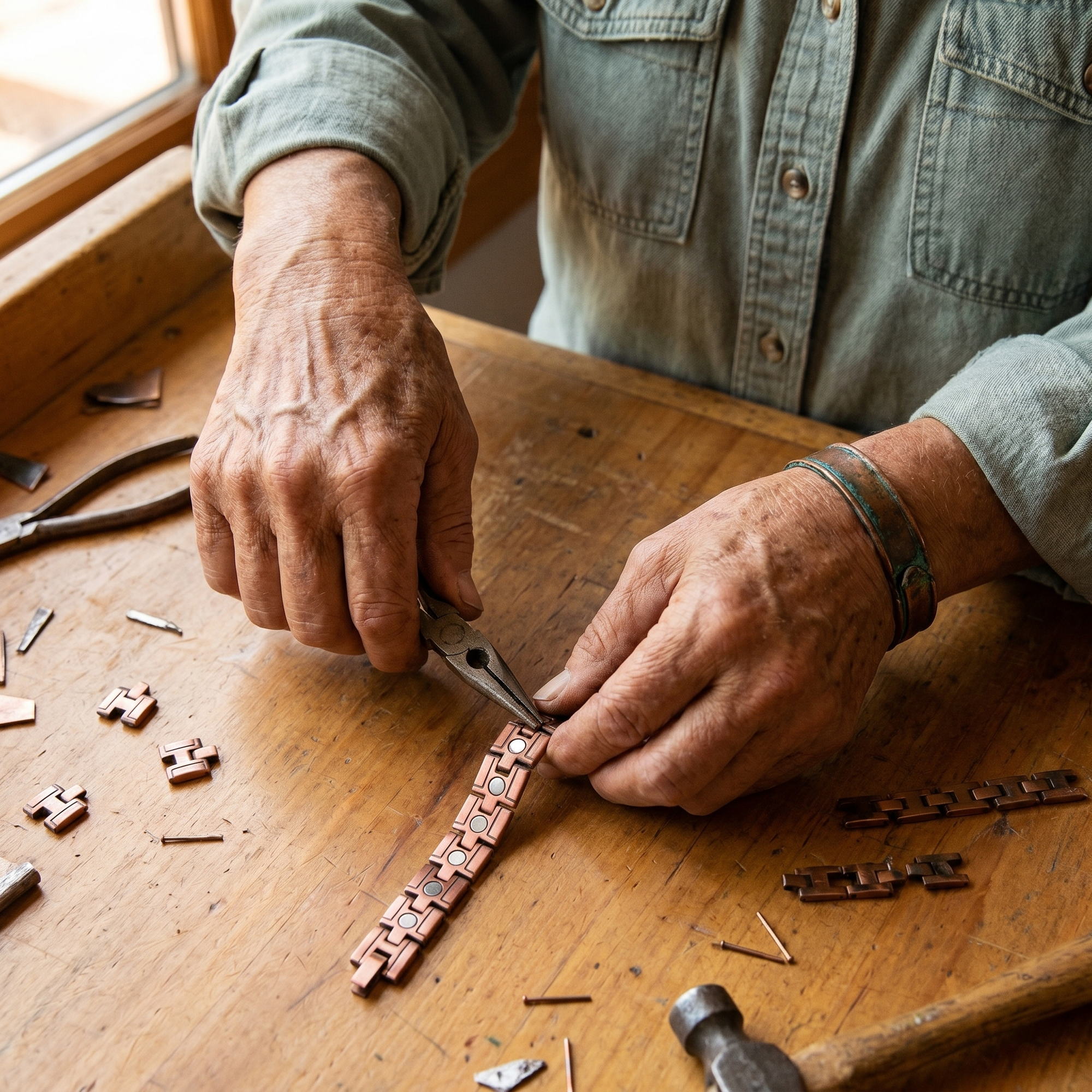 Pulseira de Cobre para Homens Gorse da Rosa