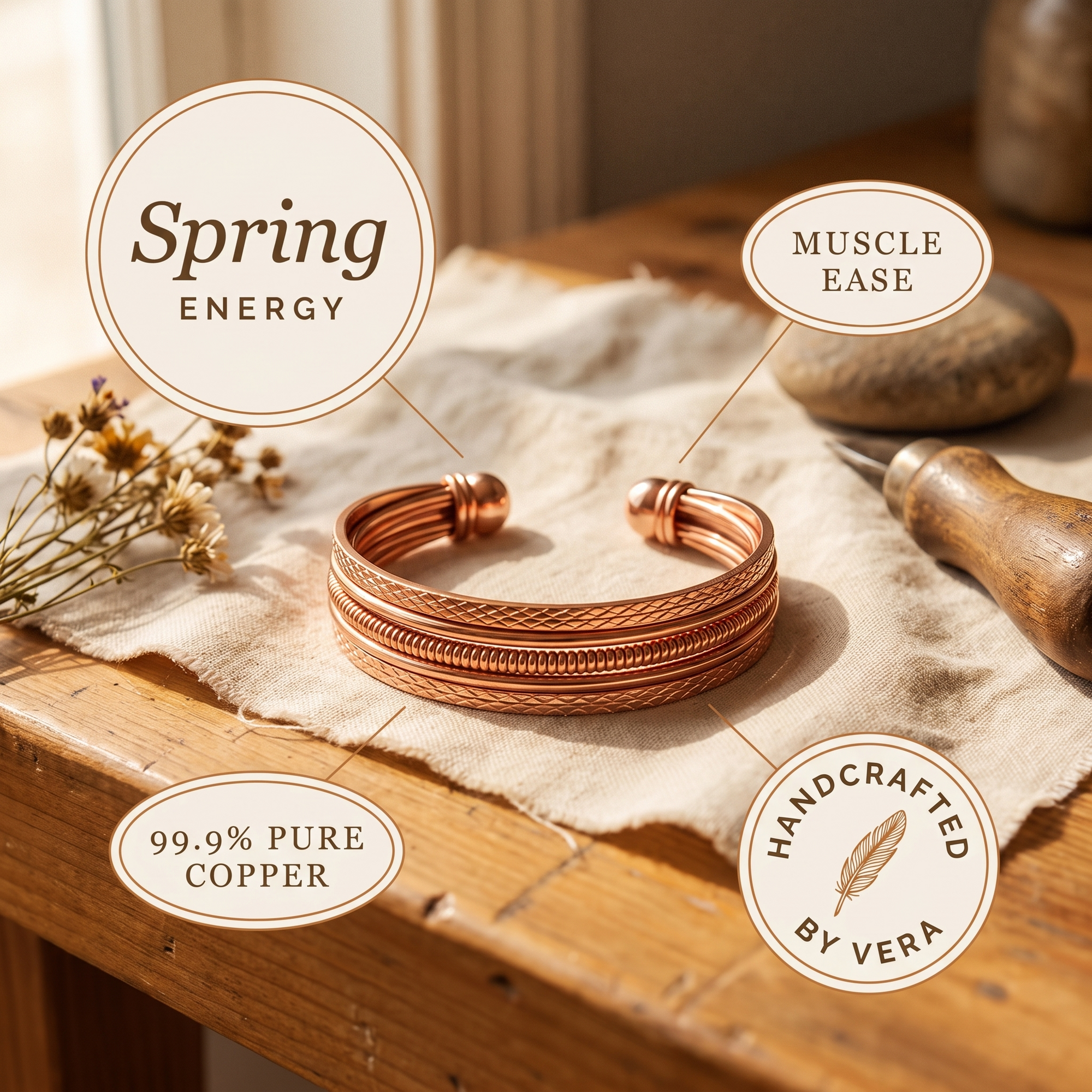 Pulseira de Cobre Bracken da Rosa